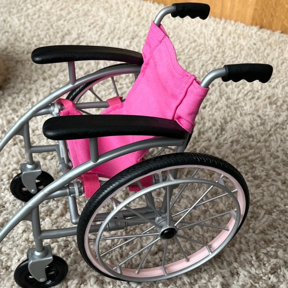 EUC Our Generation Pink and Gray 18” Doll Wheelchair